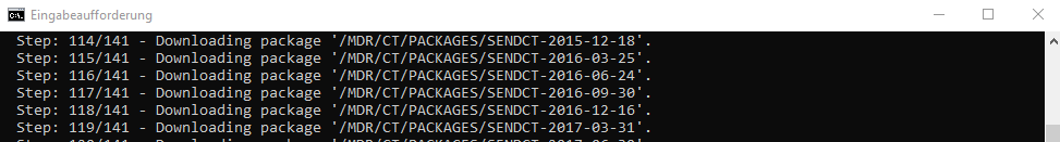 Screenshot for running script to download CDISC CT​